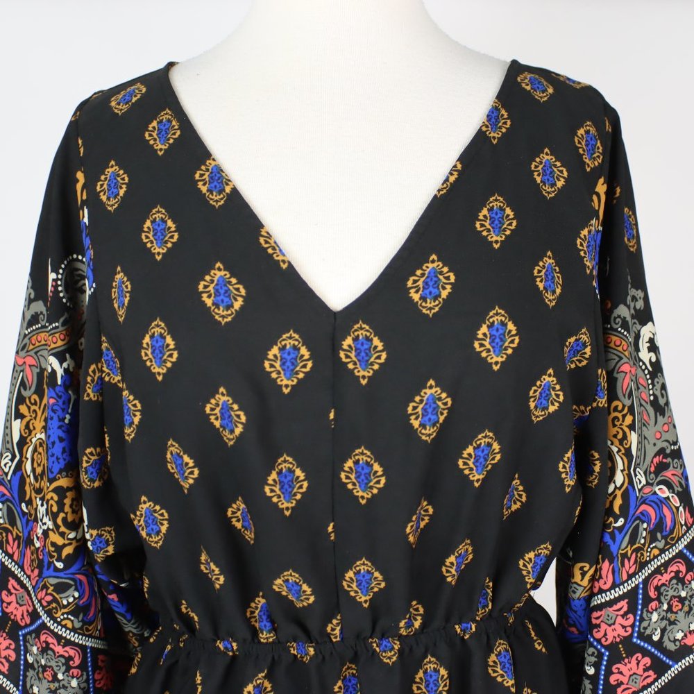 C Wonder Womens Large Paisley Wide Sleeve Dress - Picture 4 of 6